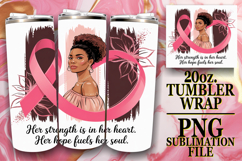 Joyful Reflections 20oz tumbler wrap, Cancer Product Image 1