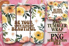 SWEET MOMENTS 20oz TUMBLER WRAP, Flower Quote Product Image 1