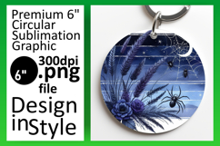 Lovely Keychain Round Design PNG , Halloween Product Image 1