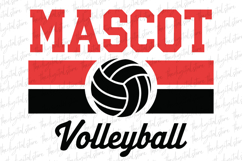 Mascot Volleyball SVG | SVG Cut files | Cricut Product Image 1