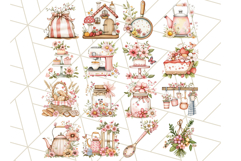 Cottagecore Kitchen Clipart, Vintage Floral Kitchen PNG Product Image 9
