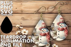 Chic Teardrop Earrings PNG Ideas, Christmas Product Image 1