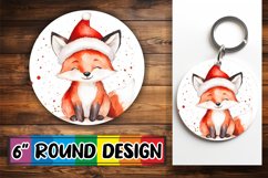 Chic Round Design Keychain Artwork , Holiday Animals Product Image 1
