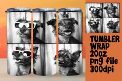 Comical Dog Portraits Tumbler Wrap for Sublimation Product Image 1