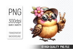 Cute Chicken, Animal Sublimation Clipart PNG Product Image 1