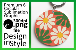 Artful Circle Design Sublimation PNG , Flowers Product Image 1
