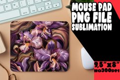 Radiant Flower Embroidery Mouse Pad Sublimation Product Image 1