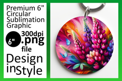 Vibrant Circle Design Car Coaster PNG , Flowers Product Image 1