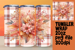 Elegant 20oz Tumbler Design , Autumn Flower Product Image 1