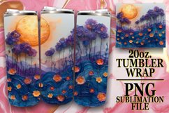 Whimsical Spring Floral Tumbler Wrap Sublimation Product Image 1