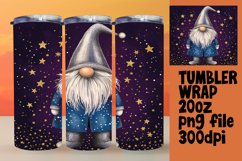 Christmas Gnome Wrap 20oz Sublimation Watercolor Design Product Image 1