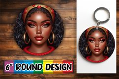 Blissful Keychain Sublimation PNG, Love Girl Product Image 1