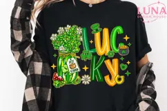 Lucky Shamrock Png, Lucky PNG St Patrick’s Day, Preppy Lucky Product Image 1