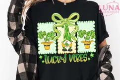 Lucky Shamrock Png, Blessed Vibes Png, Gnome Patrick png Product Image 1