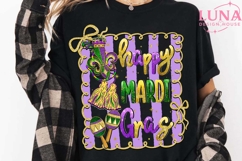 Brushstroke Mardi Gras PNG, Fleur De Lis Coquette PNG Product Image 4