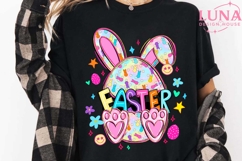 Happy Easter PNG, Glitter Easter Bunny Coquette PNG, Preppy Product Image 3
