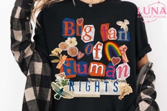 Retro Big Fan of Human Rights PNG, Human Rights Sublimation Product Image 4