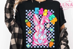 Brushstroke Happy Easter png, Coquette carrot png, Pastel Product Image 1