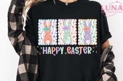 Happy Easter PNG, Glitter Easter Bunny Coquette PNG Product Image 4