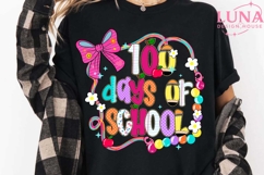 Happy 100 Days of School Coquette Png 100 Days of School PNG Product Image 3