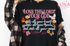 Love The Lord Your God PNG, Vintage Christian Faith Shirt Product Image 1