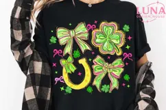 Brushstroke Shamrock coquette png, lucky shamrock png Product Image 3