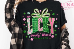 Not Lucky Simply Blessed png Retro Coquette St Patrick's Day Product Image 1