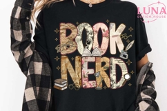 Book Nerd PNG, Retro Bookish Trendy Book Lover Png Product Image 5