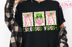 St Patricks Day Png, Blessed Vibes Png, Lucky Png, Shamrock Product Image 1
