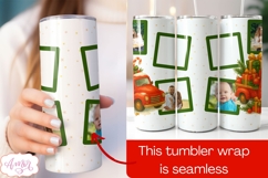 Christmas Photo tumbler wrap sublimation, Christmas truck Product Image 3
