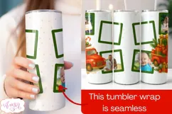 Christmas Photo tumbler wrap sublimation, Christmas truck Product Image 3