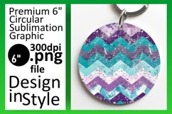 Colorful Stripe Pattern Round Design with Glitter Product Image 1