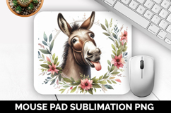 Donkey, Cute Animal Mouse Pad PNG, Animal Lover Gift Product Image 1