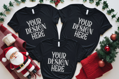 Christmas Family Matching Group Flat Lay T-Shirt Mockups Product Image 1