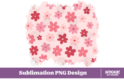 Retro Flowers Background Png Floral Paper Sublimation Splash Product Image 1
