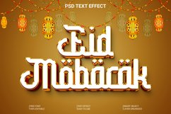 Eid Mubarak 3d text Style Effect Product Image 1