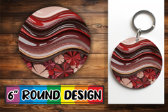 Whimsical Circle Keychain Design, Pattern Product Image 1