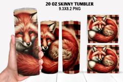 Fox Skinny Tumbler 20oz Wrap Design, Animal Tumbler Wrap Product Image 1