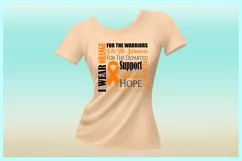 I WEAR ORANGE Leukemia Awareness SVG DXF EPS PNG PDF files Product Image 2