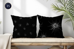 Seamless Tileable Creepy Black Spiders Pattern Digital Paper Product Image 2