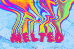 Melting Neon Text Effect Photoshop Template Product Image 1
