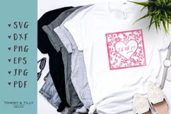 Blank Heart Wedding Frame - SVG EPS DXF PNG PDF JPG Cut File Product Image 4