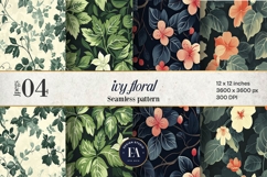 Ivy Floral Pattern | Vintage Botanical Leaf Texture Product Image 1
