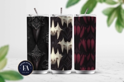 Vampire Fangs Pattern, Dark Gothic Teeth Digital Paper Product Image 2