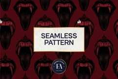 Vampire Fangs Pattern, Dark Gothic Teeth Digital Paper Product Image 3