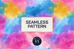 Watercolor Wash Digital Paper | Seamless Rainbow Texture Product Image 3