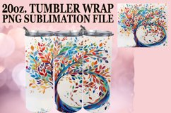 Vibrant Whimsical Blossom Watercolor Tumbler Product Image 1