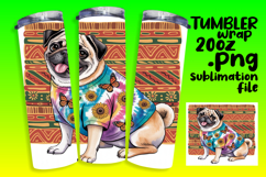 Watercolor Cute Owl Tumbler Wrap 20oz Product Image 1