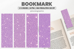 Lavender Glitter Bookmark PNG, Bookmark Sublimation Product Image 1