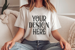 White Comfort Colors 1717 T-shirt Mockups,1717 Mockups Product Image 1